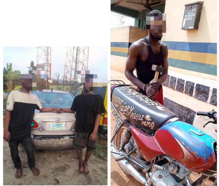 Ogun: Police Arrest Three For Allegedly Snatching Car and Motorcycle